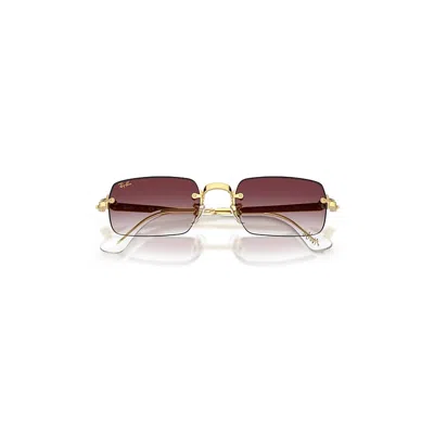 Ray Ban Rb3928 By A$ap Rocky Sunglasses Arista Gold Frame Violet Lenses 54-20