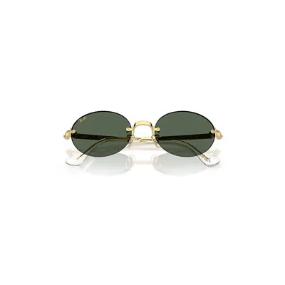Ray Ban Rb3929 By A$ap Rocky Sunglasses Arista Gold Frame Green Lenses 54-20