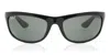 Ray Ban 62mm Oversize Rectangular Sunglasses In Black