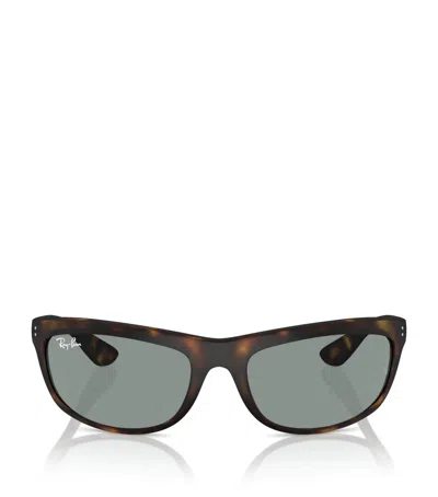 Ray Ban Rb4089 Balorama Rectangle Sunglasses In Brown
