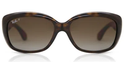 Ray Ban Rb4101 Jackie Ohh Polarized Polarized 710/t5 Women's Sunglasses Tortoiseshell Size 58 In Green