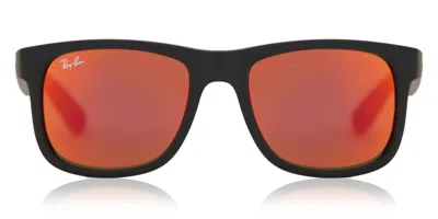 Ray Ban Rb4165 Justin Color Mix 622/6q Occhiali Da Sole Neri Per Uomo In Black