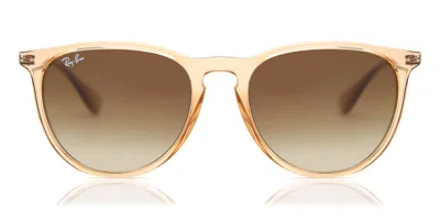Ray Ban Rb4171 Erika 651413 Occhiali Da Sole Marroni Per Donna In Transparent