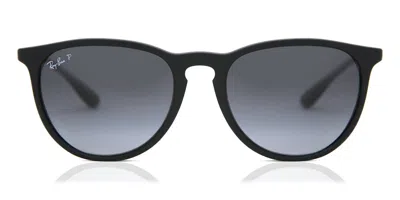 Ray Ban Rb4171 Erika Polarized 622/t3 Occhiali Da Sole Neri Per Donna In Black