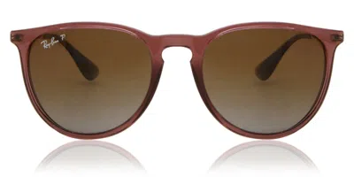 Ray Ban Rb4171 Erika Polarized 6593t5 Occhiali Da Sole Marroni Per Donna In Brown