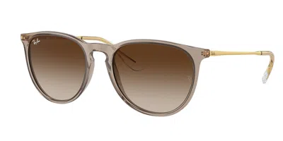 Ray Ban Rb4171f Erika Asian Fit 674413 Women's Sunglasses  Size 54 In Brown