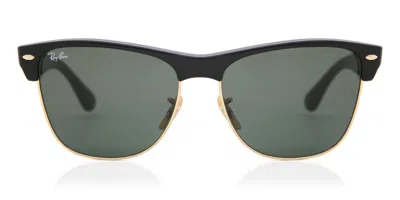 Ray Ban Rb4175 Clubmaster Oversized 877 Men's Sunglasses Black Size 57 In Gray