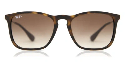 Ray Ban Rb4187 Chris 856/13 Men's Sunglasses Tortoiseshell Size 54 In Brown