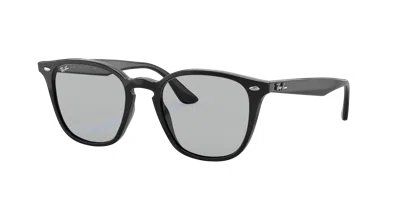 Ray Ban Rb4258 Washed Lenses Sunglasses Shiny Black Frame Grey Lenses 52-20