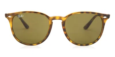 Ray Ban Rb4259f Asian Fit 710/73 Men's Sunglasses Tortoiseshell Size 53 In Green