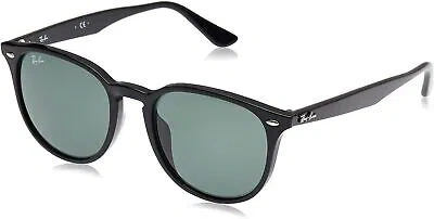 Pre-owned Ray Ban Ray-ban Rb4259f Low Bridge Fit Round Sunglasses, Black Dark Green, 53 Mm