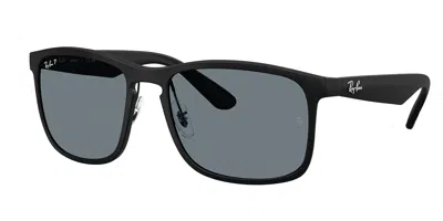 Ray Ban Rb4264 Polarized 601s80 Occhiali Da Sole Neri Per Uomo In Black