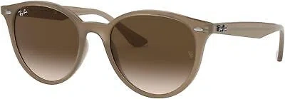 Pre-owned Ray Ban Ray-ban Rb4305 Round Sunglasses, Opal Beige Brown Gradient, 53 Mm