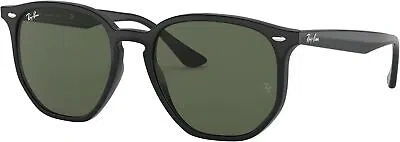 Pre-owned Ray Ban Ray-ban Rb4306 Hexagonal Sunglasses, Black Dark Green, 54 Mm