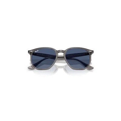 Ray Ban Rb4306 Sunglasses Opal Grey Frame Blue Lenses 54-19 In Gray
