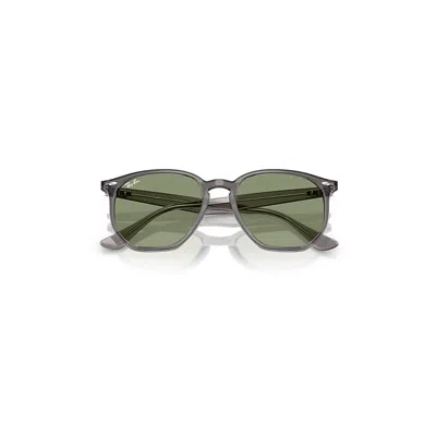 Ray Ban Rb4306 Sunglasses Opal Grey Frame Green Lenses 54-19 In Gray