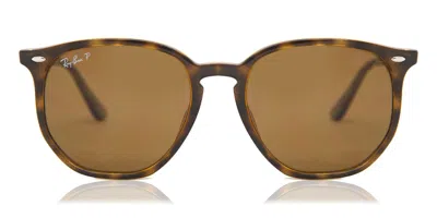 Ray Ban Rb4306f Asian Fit Polarized 710/83 Men's Sunglasses Tortoiseshell Size 54 In Brown