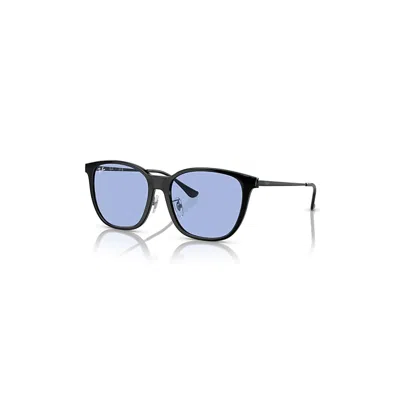 Ray Ban Rb4333d Sonnenbrillen Schwarz Fassung Blau Glas 55-17