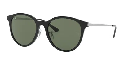 Ray Ban Rb4334d Vestibilità Orientale 629271 Occhiali Da Sole Neri Per Uomo In Transparent