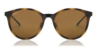Ray Ban Rb4334d Vestibilità Orientale Polarized 710/83 Occhiali Da Sole Tartarugatishell Per Uomo In Multi