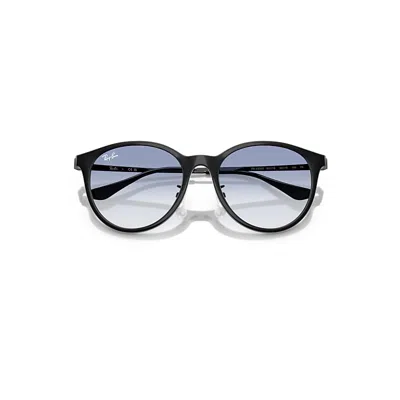 Ray Ban Rb4334d Sunglasses Black Frame Blue Lenses 55-19