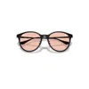 Ray Ban Rb4334d Sunglasses Black Frame Pink Lenses 55-19 In Black