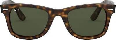 Pre-owned Ray Ban Ray-ban Rb4340 Wayfarer Ease Square Sunglasses, Light Havana G-15 Green, 50 Mm