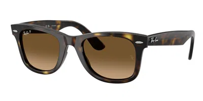 Ray Ban Rb4340 Wayfarer Polarized 710/m2 Men's Sunglasses Tortoiseshell Size 50 In Brown