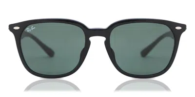 Ray Ban Rb4362f Asian Fit 901/71 Men's Sunglasses Black Size 55 In Green