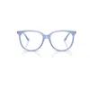 Ray Ban Rb4378v Optics Eyeglasses Opal Light Blue Frame Clear Lenses Polarized 54-16 In Opal Light Blue
