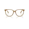 Ray Ban Rb4378v Optics Eyeglasses Opal Light Brown Frame Clear Lenses Polarized 54-16 In Opal Light Brown