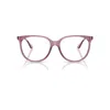 Ray Ban Rb4378v Optics Eyeglasses Opal Light Violet Frame Clear Lenses Polarized 54-16 In Opal Light Violet