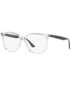 Ray Ban Rb4378v Optics Women's Square Low Bridge Fit Eyeglasses In Transparent