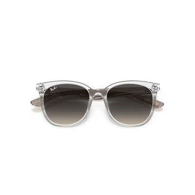 Ray Ban Rb4379d Sunglasses Transparent Grey Frame Grey Lenses 55-19