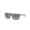 Ray Ban Rb4385 Sunglasses Matte Grey Frame Grey Lenses Polarized 58-18 In Grey