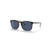 Ray Ban Sunglasses Unisex Rb4387 - Havana Frame Blue Lenses 56-18 In Havana
