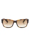 Ray Ban Square-frame Sunglasses In Brown