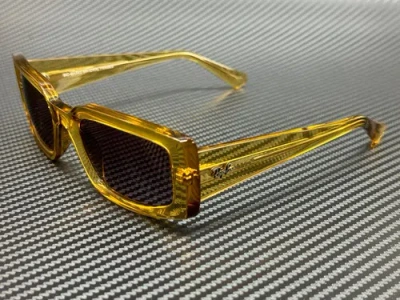 Pre-owned Ray Ban Rb4395 66828h Transparent Yellow Kiliane Unisex 54 Mm Sunglasses