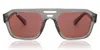 Ray Ban Ray-ban Womens Grey Rb4397 Corrigan Rectangle-frame Acetate Sunglasses In Brown