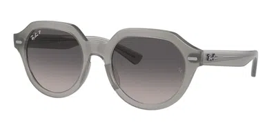 Ray Ban Rb4399f Gina Asian Fit Polarized 6429m3 Men's Sunglasses Grey Size 53 In Neutral