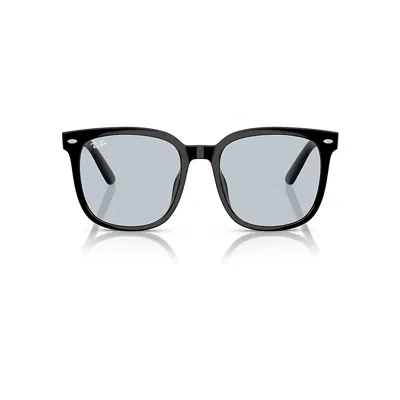 Ray Ban Rb4401d Washed Lenses Sunglasses Black Frame Blue Lenses 55-20
