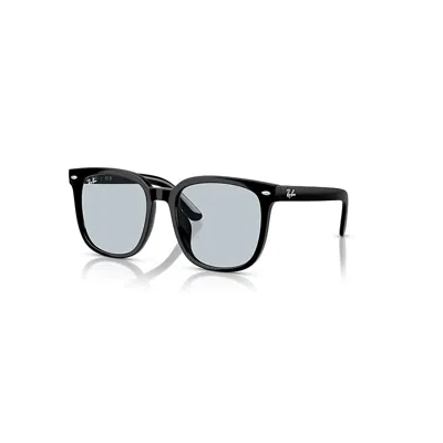 Ray Ban Rb4401d Washed Lenses Sonnenbrillen Schwarz Fassung Blau Glas 57-20