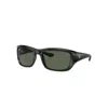 Ray Ban Sunglasses Male Rb4405m Scuderia Ferrari Collection - Black Frame Green Lenses 59-19 In Black