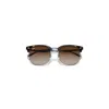 Ray Ban Rb4418d Sunglasses Gunmetal Frame Brown Lenses 56-19 In Gunmetal