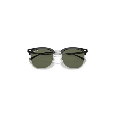 Ray Ban Rb4418d Sunglasses Silver Frame Green Lenses Polarized 56-19