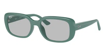 Ray Ban Rb4421d Washed Lenses Bio-based Sonnenbrillen Algae Green Fassung Grau Glas 56-18