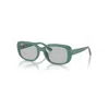 RAY BAN SUNGLASSES UNISEX RB4421D WASHED LENSES BIO-BASED - ALGAE GREEN FRAME GREY LENSES 56-18