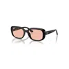 RAY BAN SUNGLASSES UNISEX RB4421D WASHED LENSES BIO-BASED - BLACK FRAME PINK LENSES 56-18