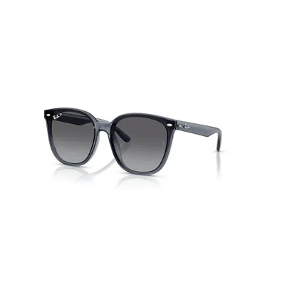 Ray Ban Rb4423d Sonnenbrillen Blau Dunkel Transparent Fassung Grau Glas Polarisiert 66-15