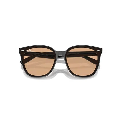 RAY BAN SUNGLASSES UNISEX RB4423D - BLACK FRAME BROWN LENSES 66-15